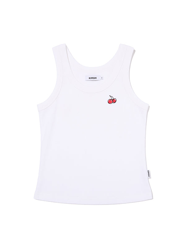 スモールチェリースリムフィットスリーブレス【ホワイト】