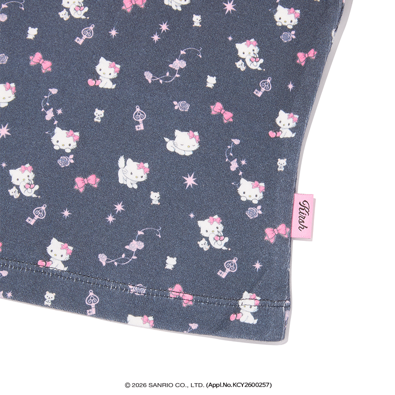 KIRSH X CHARMMYKITTY オールオーバークロップTシャツ【ネイビー】