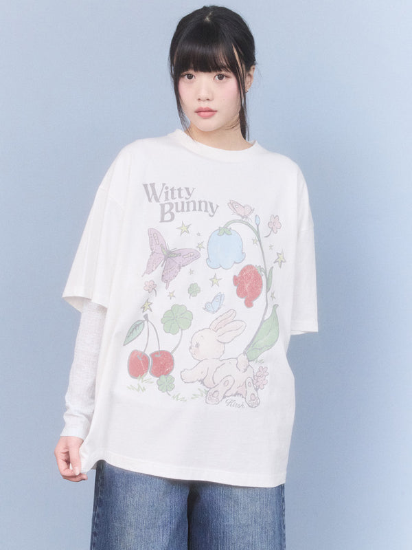 ウィッティーバニールーズフィットグラフィックTシャツ【ホワイト】