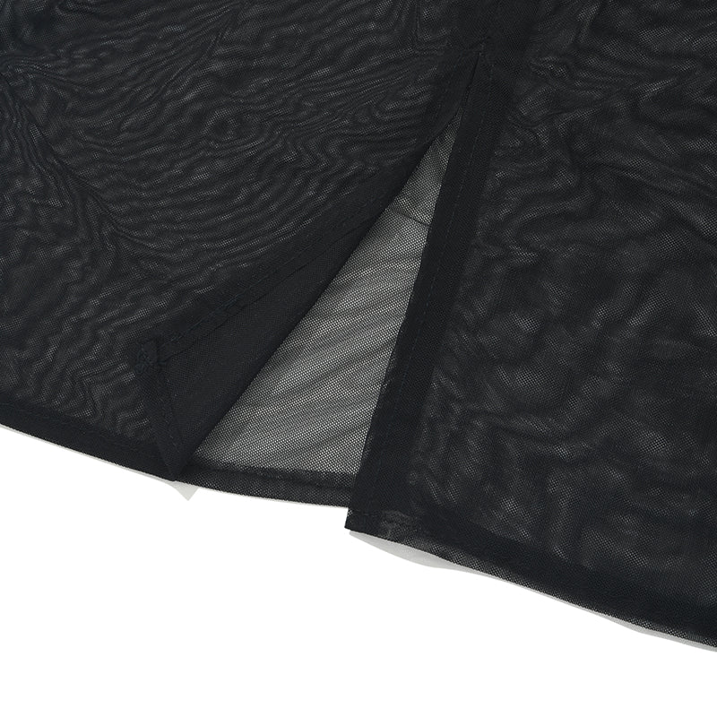 コレクションシースルーミディスカート【ブラック】