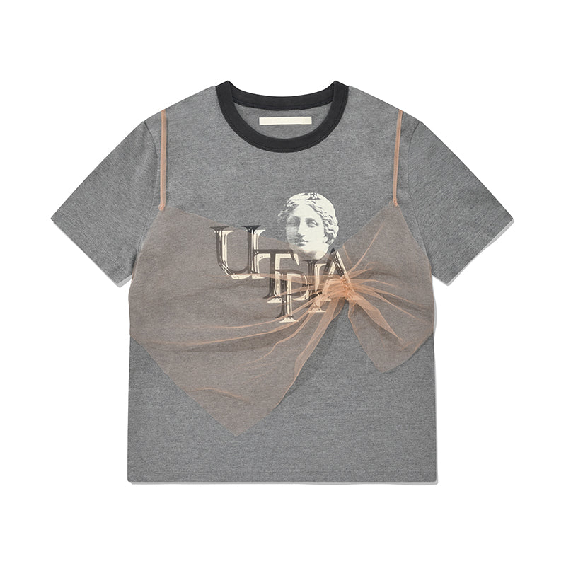 コレクショングラフィックTシャツ【メランジグレー】