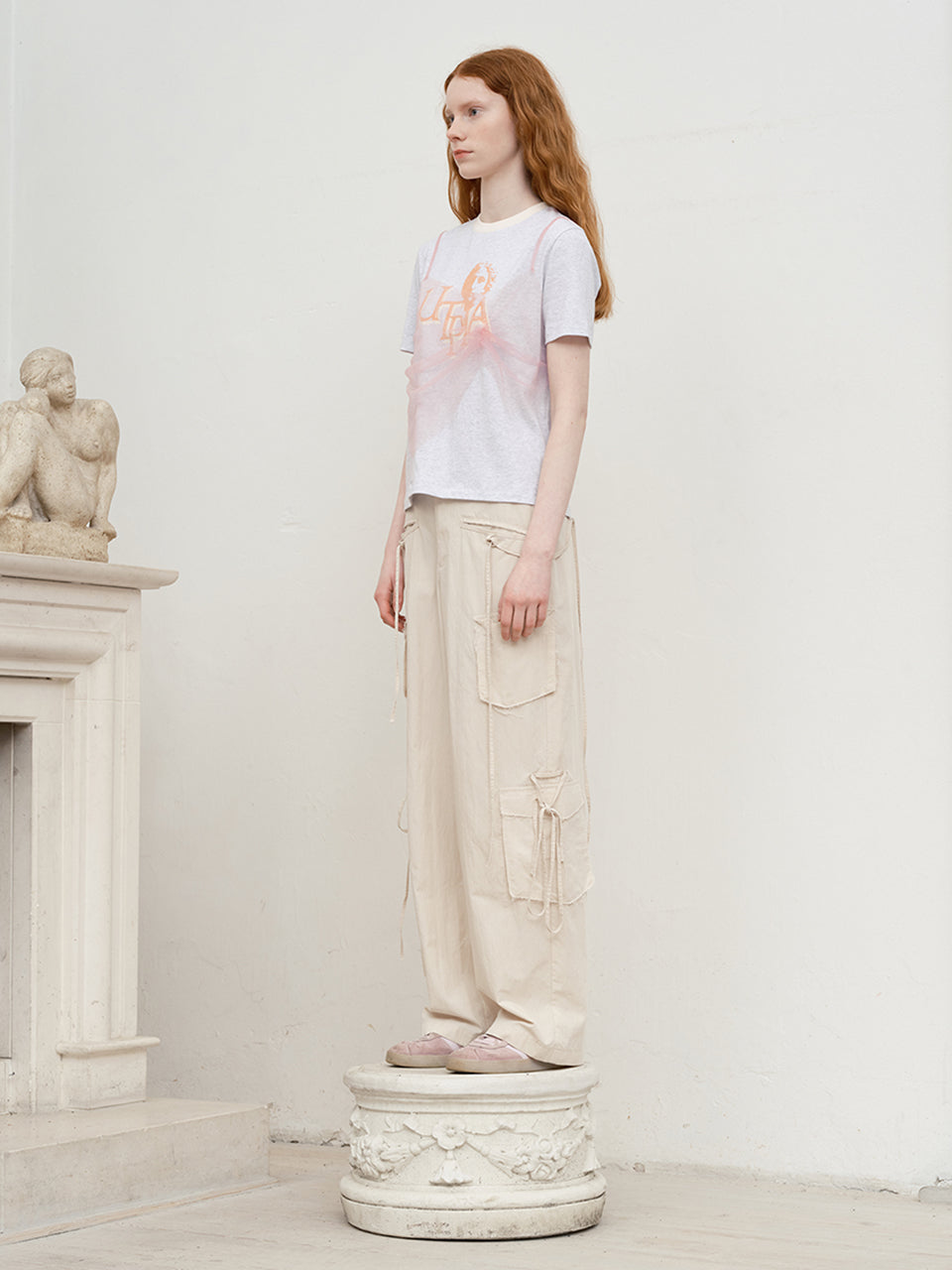 コレクショングラフィックTシャツ【メランジグレー】
