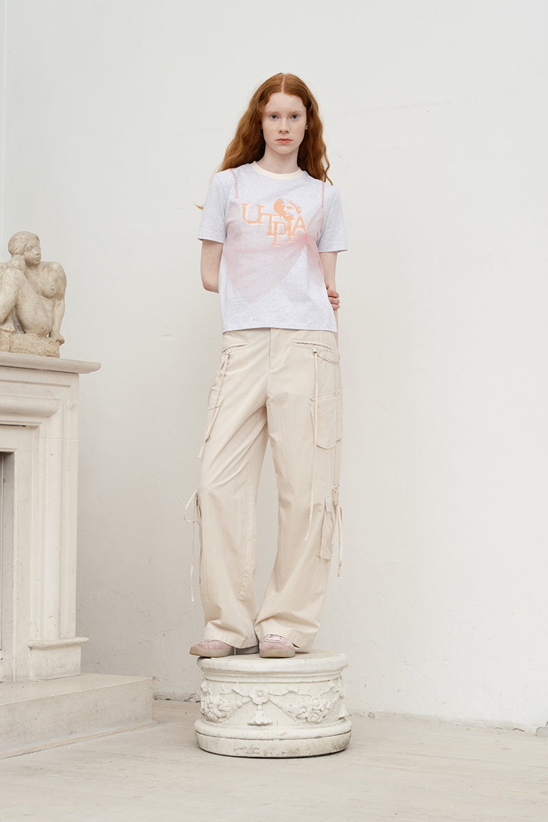 コレクショングラフィックTシャツ【メランジグレー】
