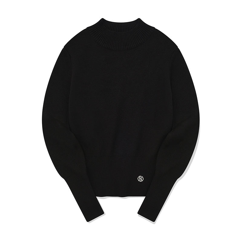 コレクションメタルロゴポイントニット【ブラック】