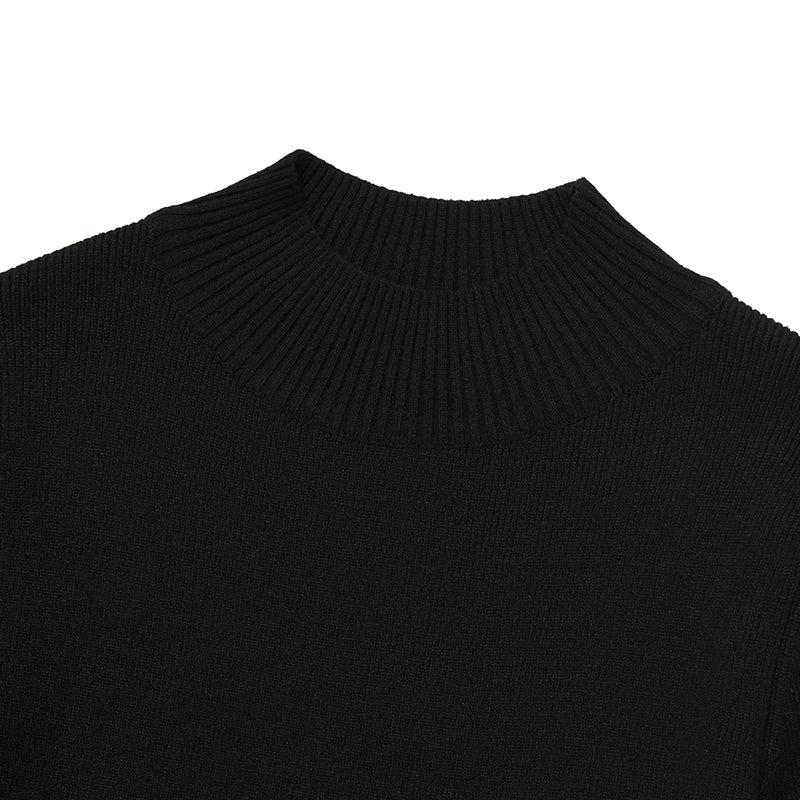 コレクションメタルロゴポイントニット【ブラック】