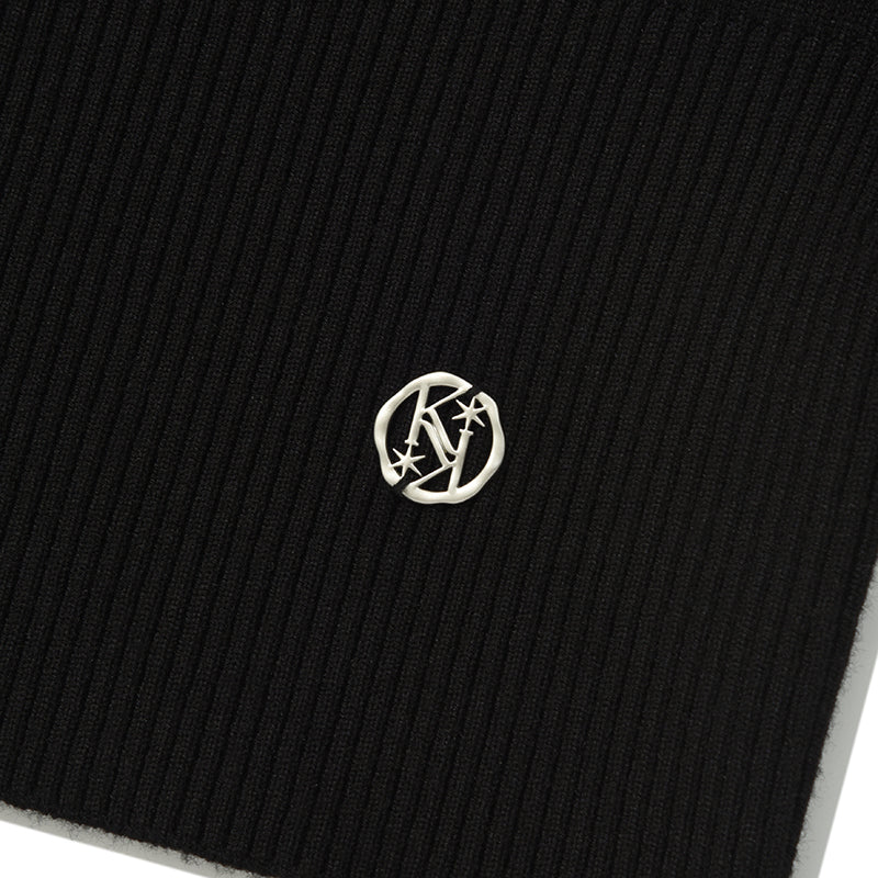 コレクションメタルロゴポイントニット【ブラック】