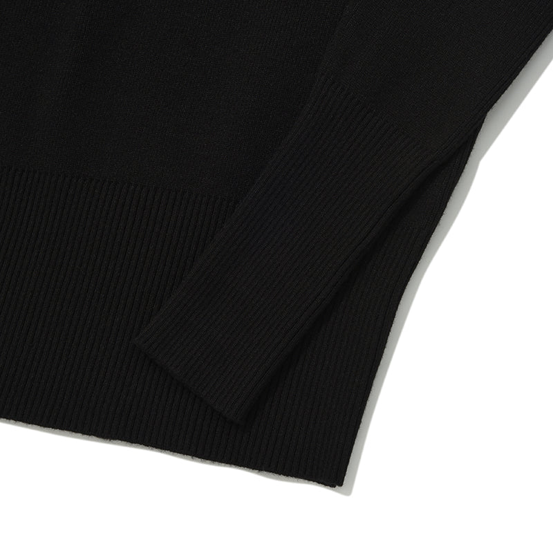 コレクションメタルロゴポイントニット【ブラック】