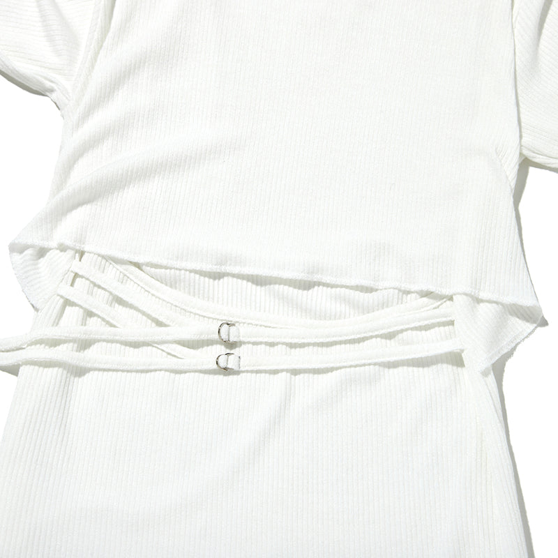 コレクションブラックオープンロングスリーブ【ライトアイボリー】