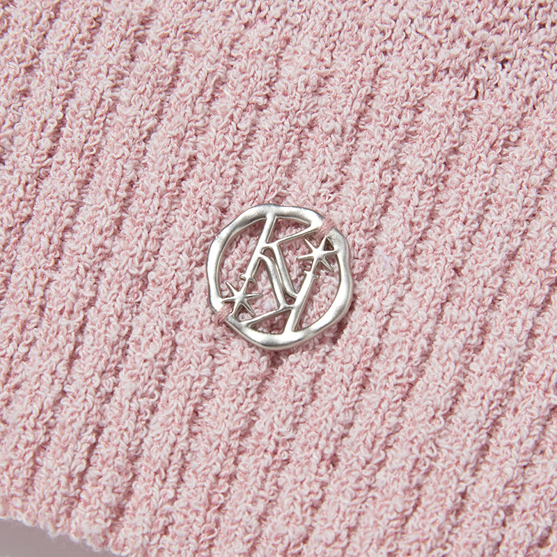 コレクションハーフスリーブクロップニット【ピンク】