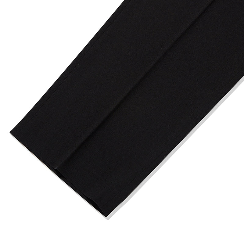 コレクションベルトポイントツータックパンツ【ブラック】