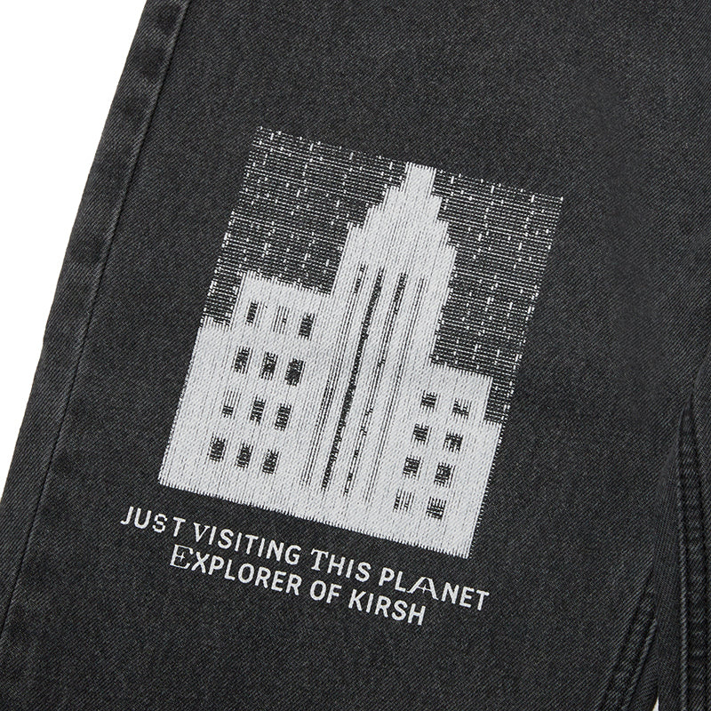 ドゥードゥルチェリープラネットデニムパンツ【ブラック】