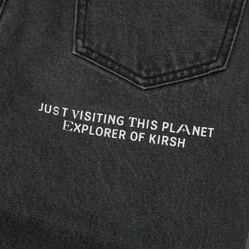 ドゥードゥルチェリープラネットデニムパンツ【ブラック】