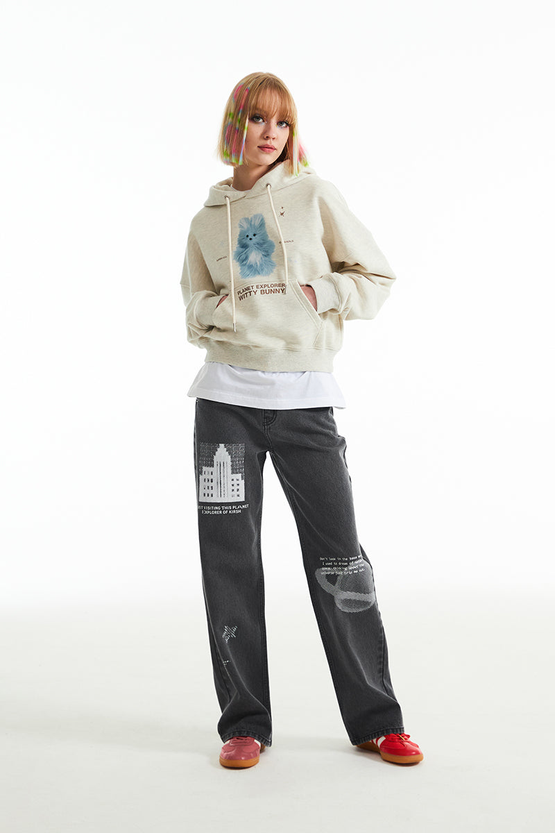 ドゥードゥルチェリープラネットデニムパンツ【ブラック】