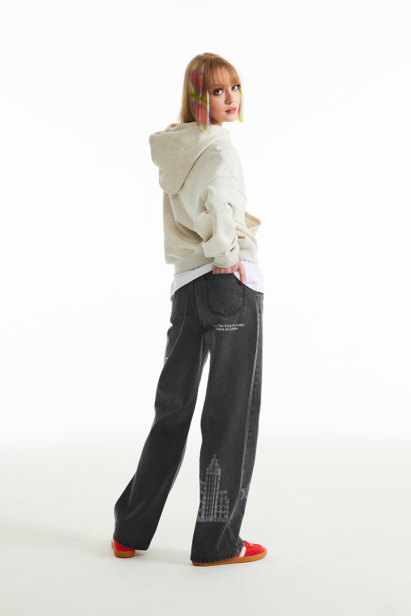 ドゥードゥルチェリープラネットデニムパンツ【ブラック】