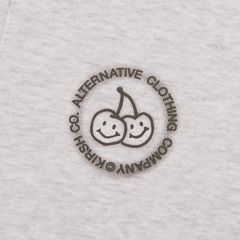 ドゥードゥルチェリーサイクルロゴフーディージップアップ【メランジグレー】