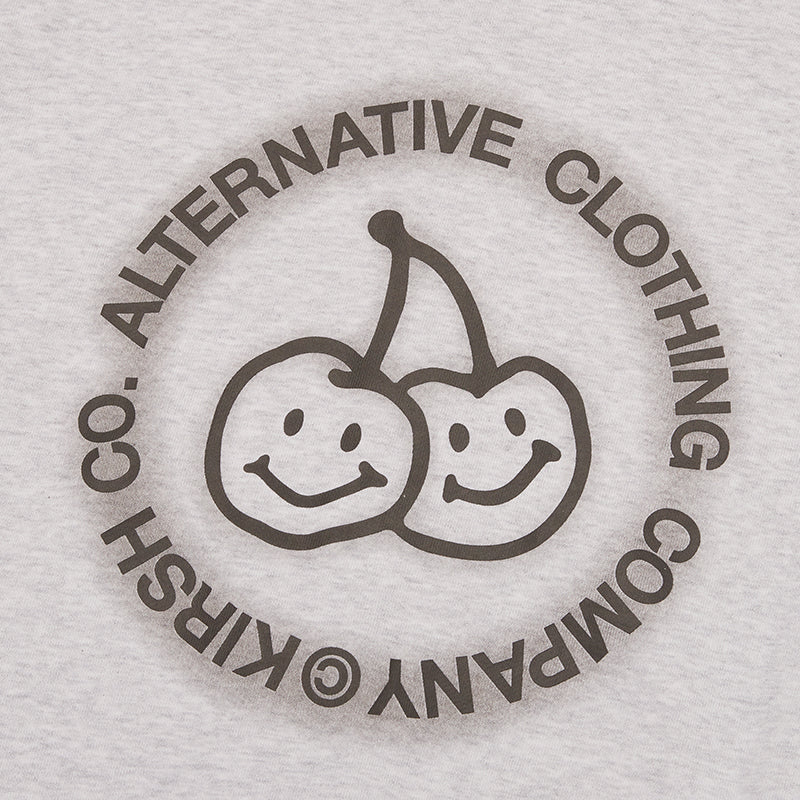 ドゥードゥルチェリーサイクルロゴフーディージップアップ【メランジグレー】