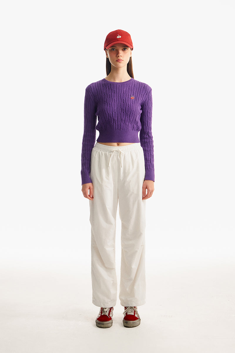 ドゥードゥルチェリーワイドウーブンパンツ【アイボリー】