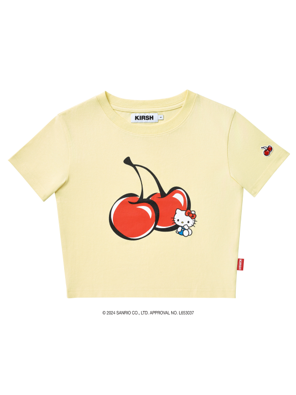 【KIRSH X HELLO KITTY】チェリークロップTシャツ【イエロー】