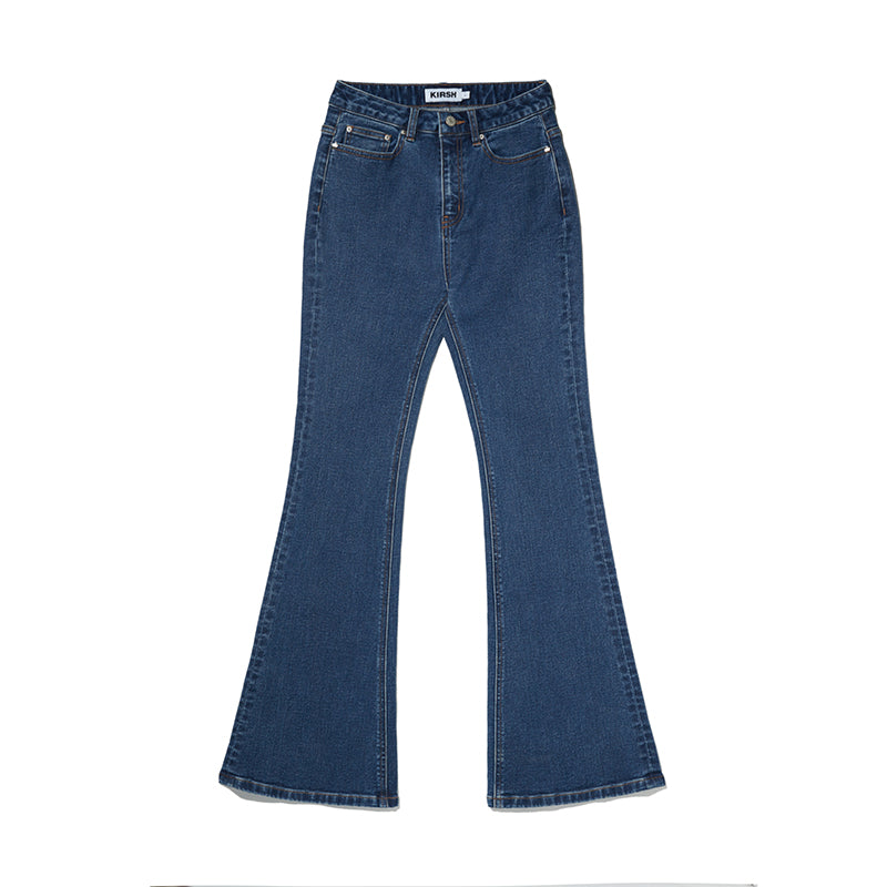 ダークブルーブーツカットデニム スリット入り やす 売買された 
