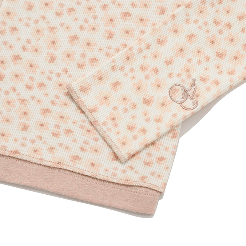 ボヘミアンレイヤードスリムロングスリーブ【サーモン】