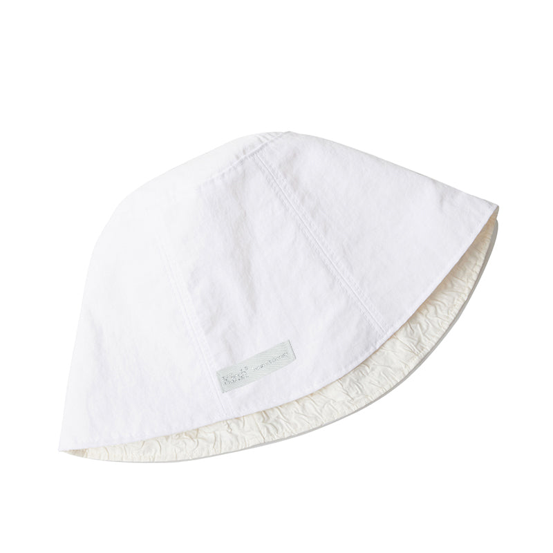 キルシーチェリーリバーシブルリンクルバケットハット【ホワイト】