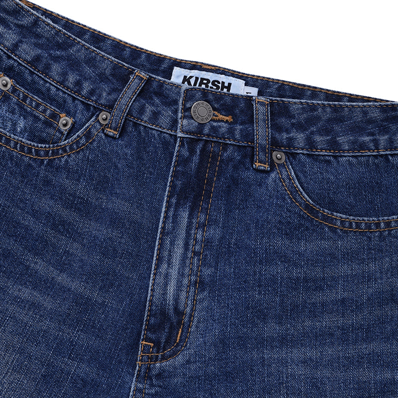 チェリーダメージデニムショートパンツ【ブルー】