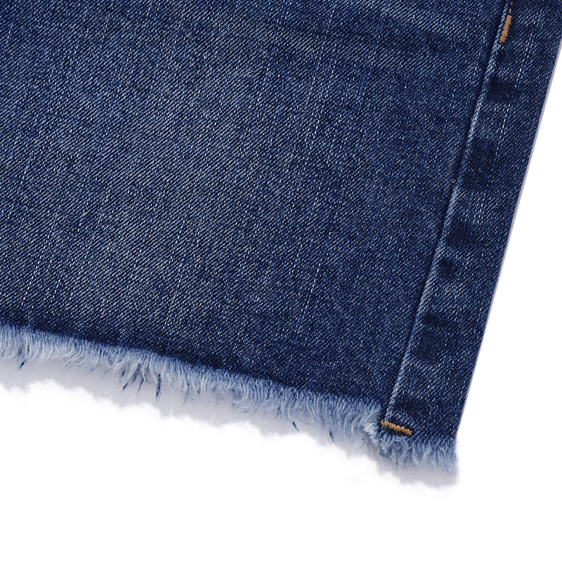 チェリーダメージデニムショートパンツ【ブルー】