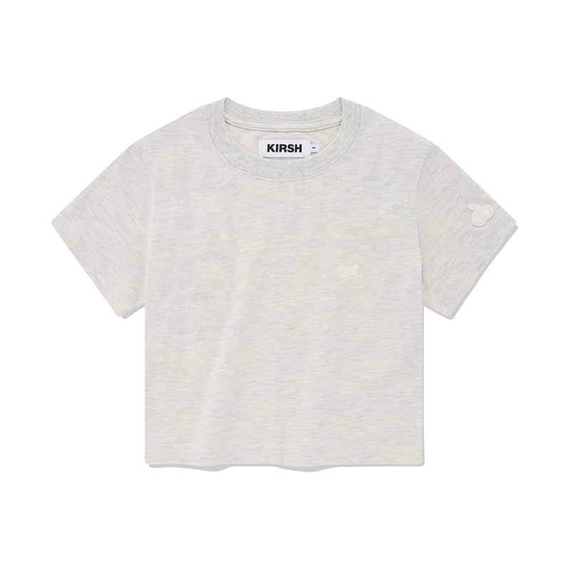 スモールチェリークロップTシャツ【オートミール】