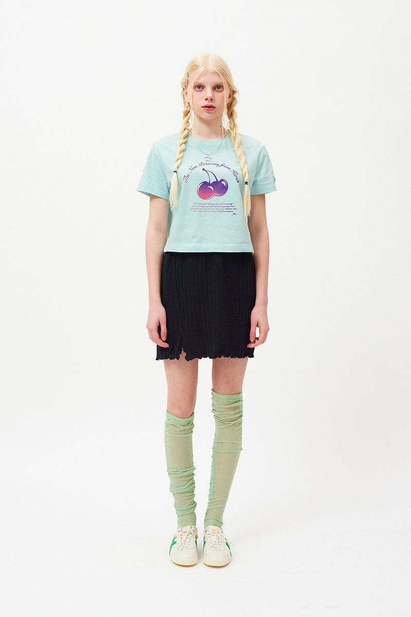 チェリーアーチロゴクロップTシャツ【ミント】