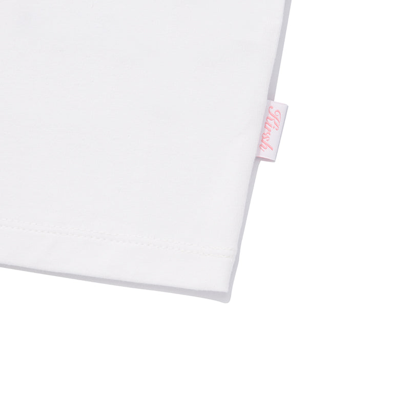 チェリーレーステープスリムTシャツ【ホワイト】