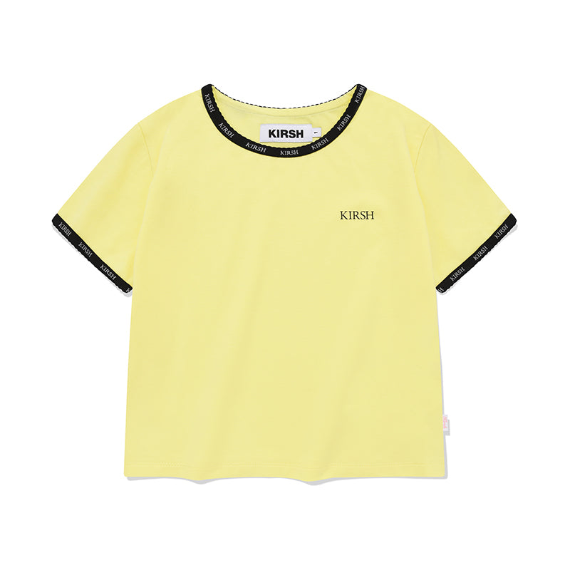 チェリーレーステープスリムTシャツ【イエロー】