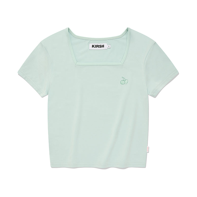 スモールチェリースクエアークロップTシャツ【ミント】