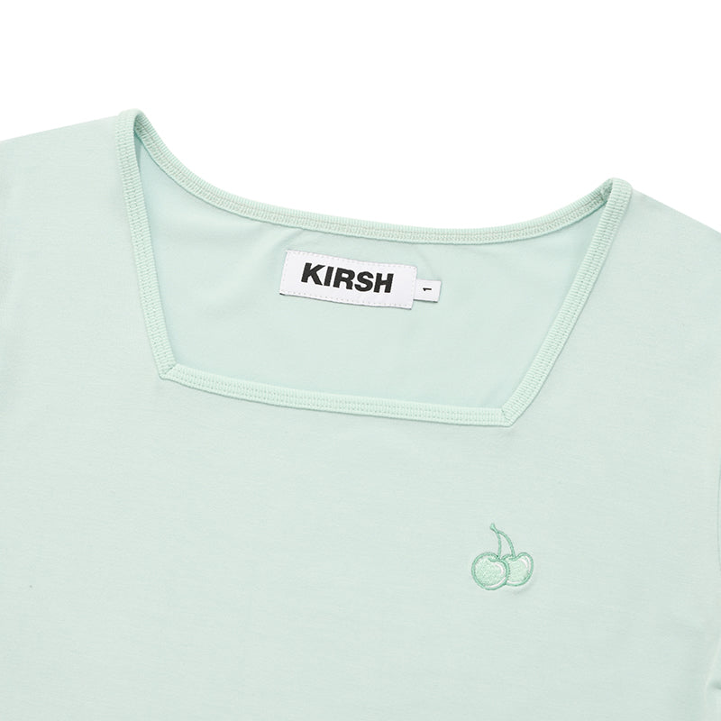 スモールチェリースクエアークロップTシャツ【ミント】
