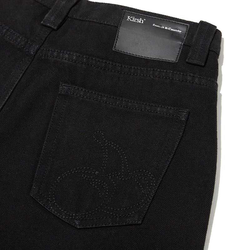 チェリーベーシックナッピングデニムパンツ【ブラック】