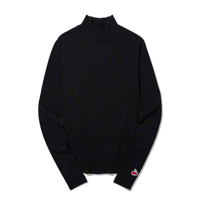 Heavyweight Long-Sleeve Mock Neck Tee