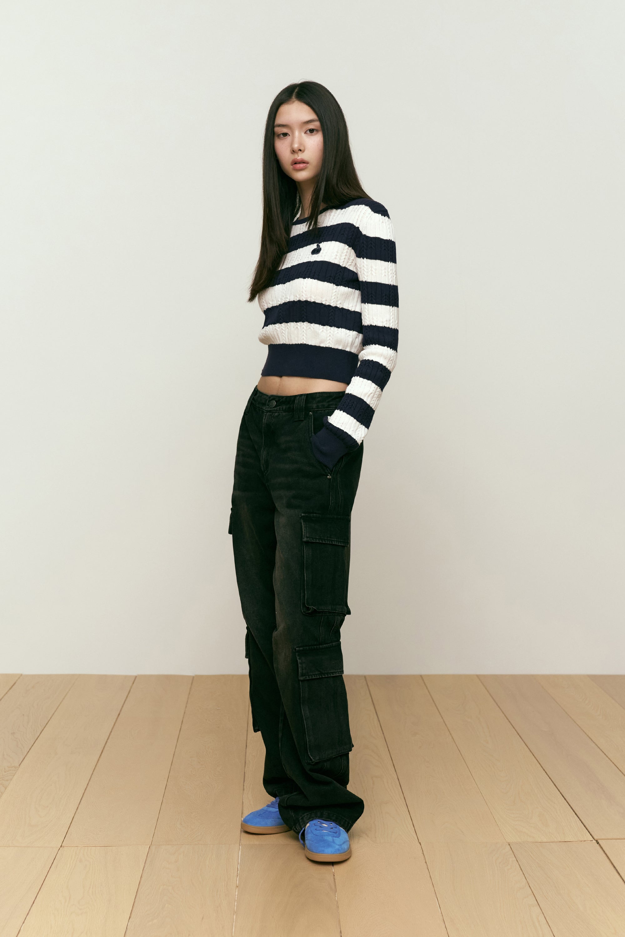 ヴィンテージワイドフィットデニムパンツ【ブルー】