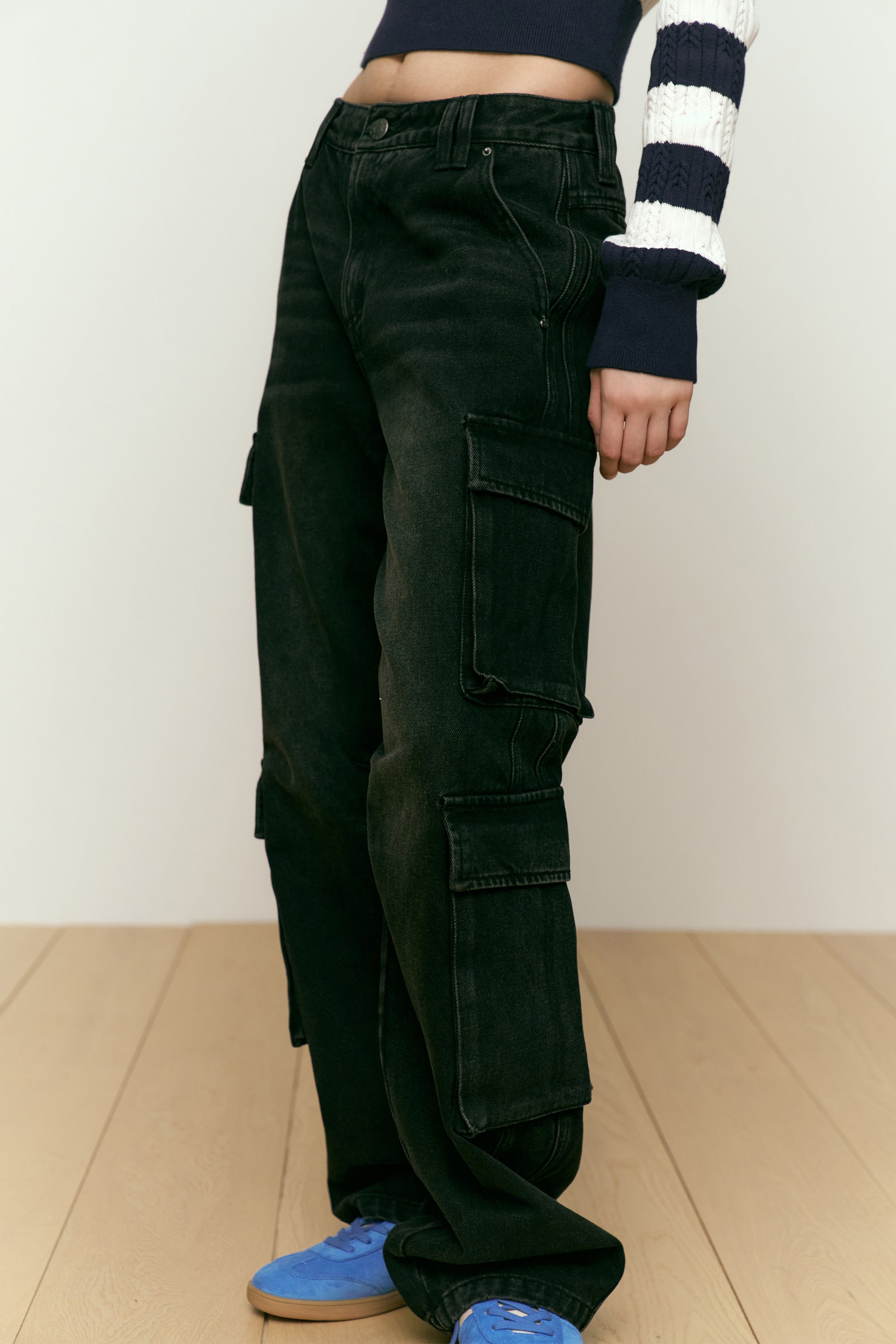 ヴィンテージワイドフィットデニムパンツ【ブルー】