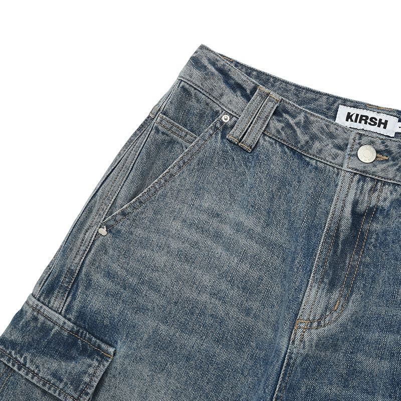 ヴィンテージワイドフィットデニムパンツ【ブルー】