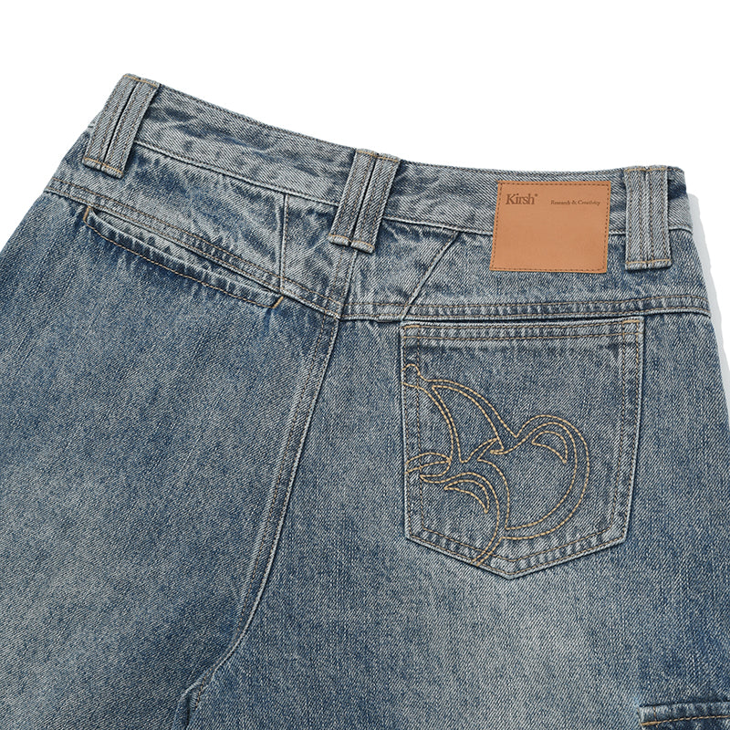 ヴィンテージワイドフィットデニムパンツ【ブルー】