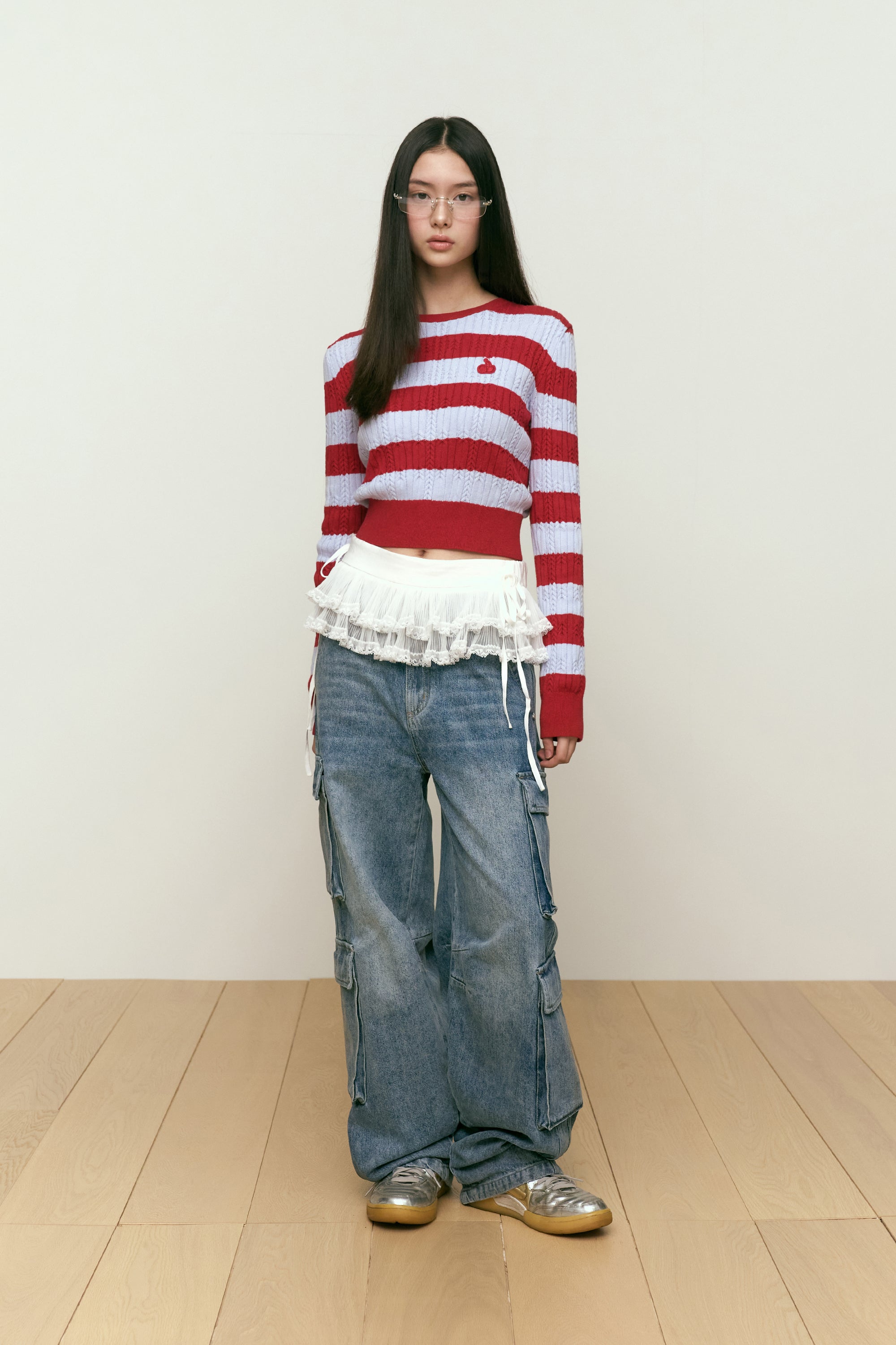 ヴィンテージワイドフィットデニムパンツ【ブルー】