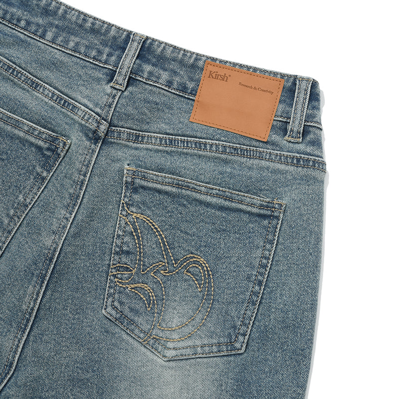 チェリースパンスリムフィットデニムパンツ【カーキ】