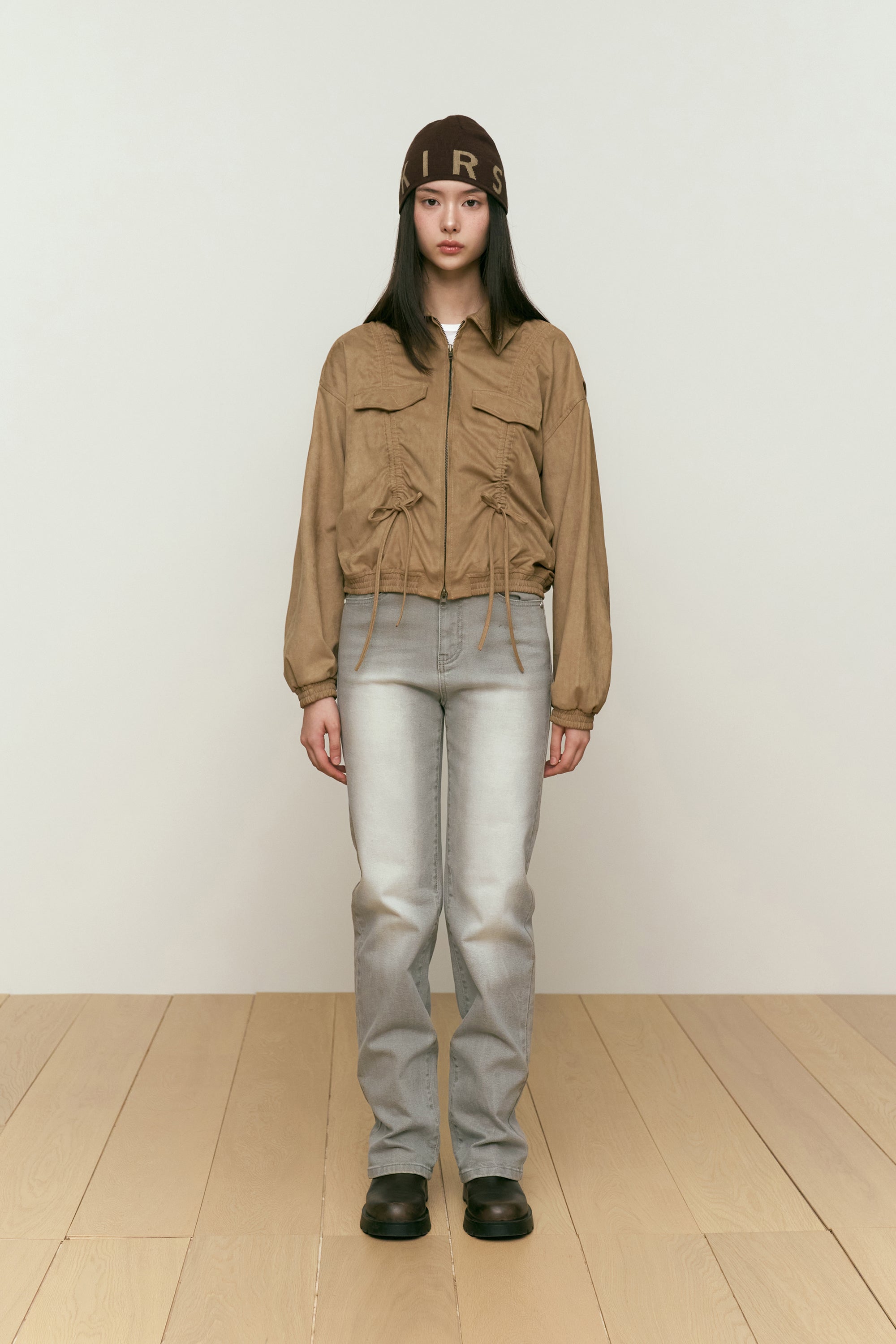 チェリースパンスリムフィットデニムパンツ【カーキ】