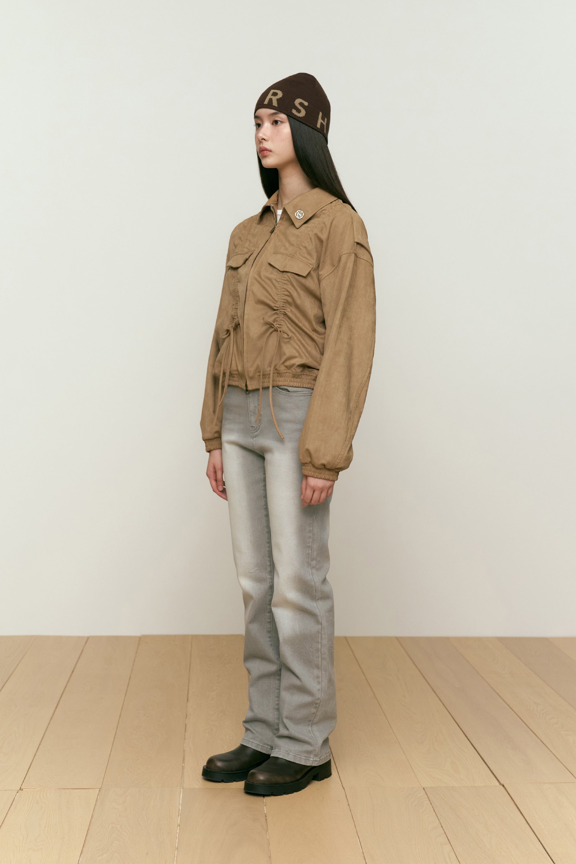 チェリースパンスリムフィットデニムパンツ【カーキ】