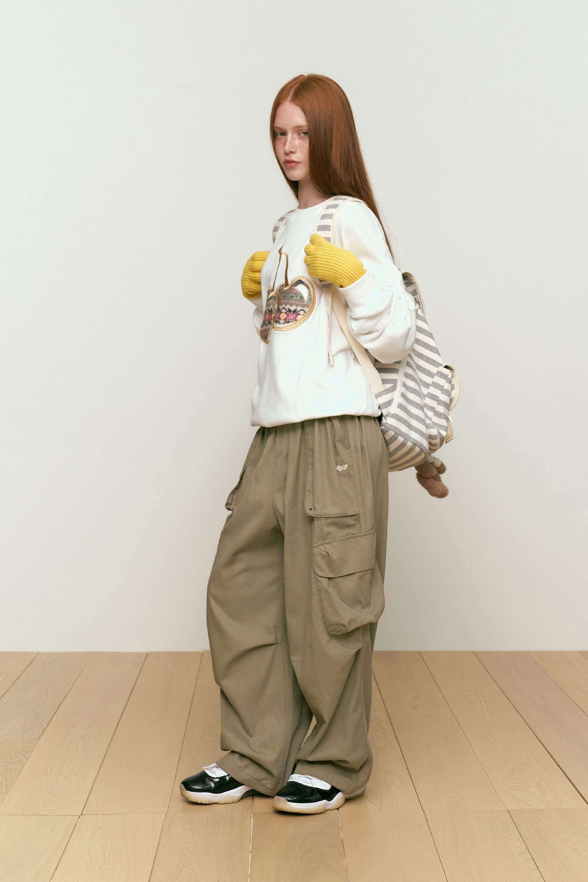 コットンカーゴパンツ【ブラック】