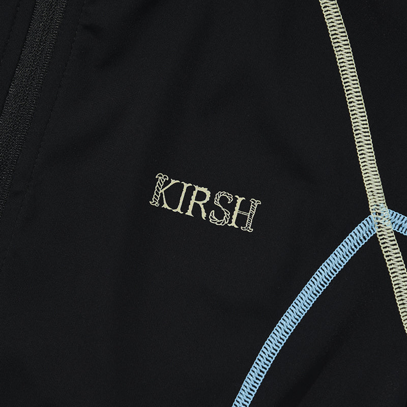 CHERRY COLOR STITCH ZIP-UP RASHGUARD【ブラック】