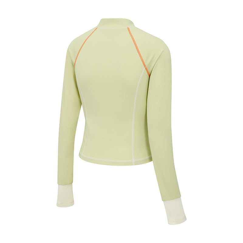 CHERRY COLOR STITCH ZIP-UP RASHGUARD【ブラック】