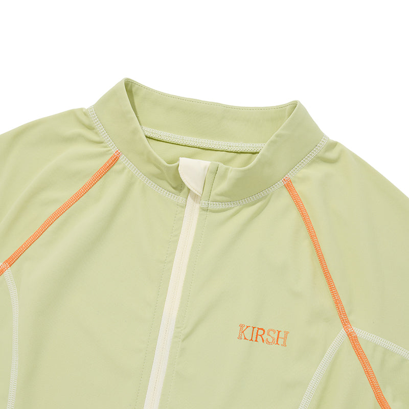 CHERRY COLOR STITCH ZIP-UP RASHGUARD【ブラック】