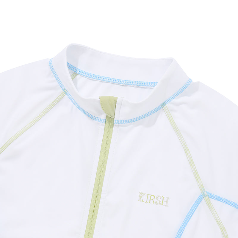 CHERRY COLOR STITCH ZIP-UP RASHGUARD【ブラック】