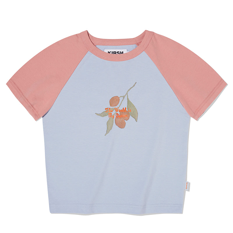 フィッシングミックスラグランクロップTシャツ【スカイ】