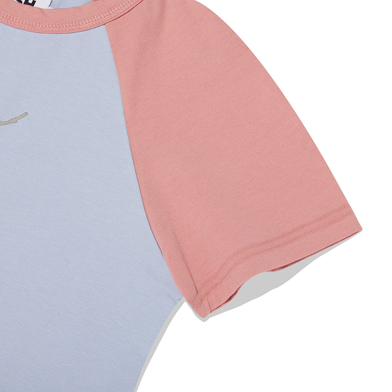 フィッシングミックスラグランクロップTシャツ【スカイ】